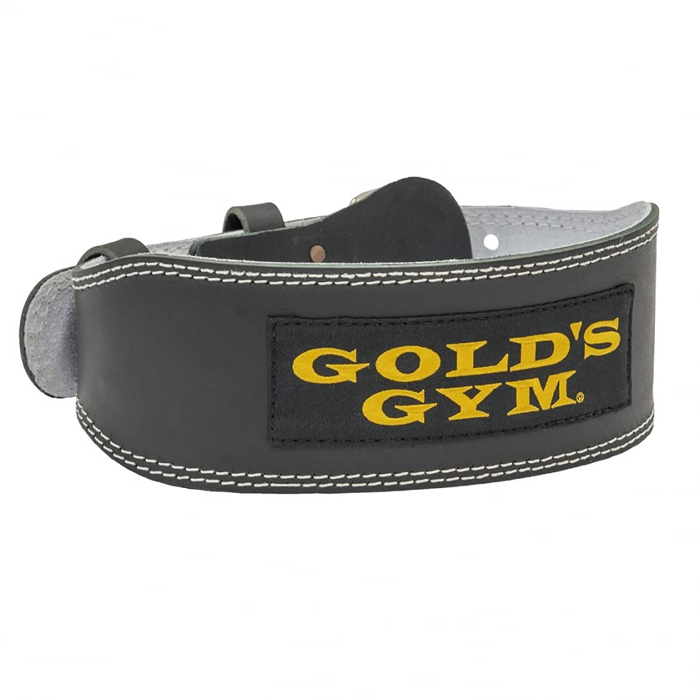 Gold Gym G3368 Training Leather Belt BK S 25.6-29.5 inches (65-75 cm) Genuine Gold Gym Trainers Popular Classic Belt Black